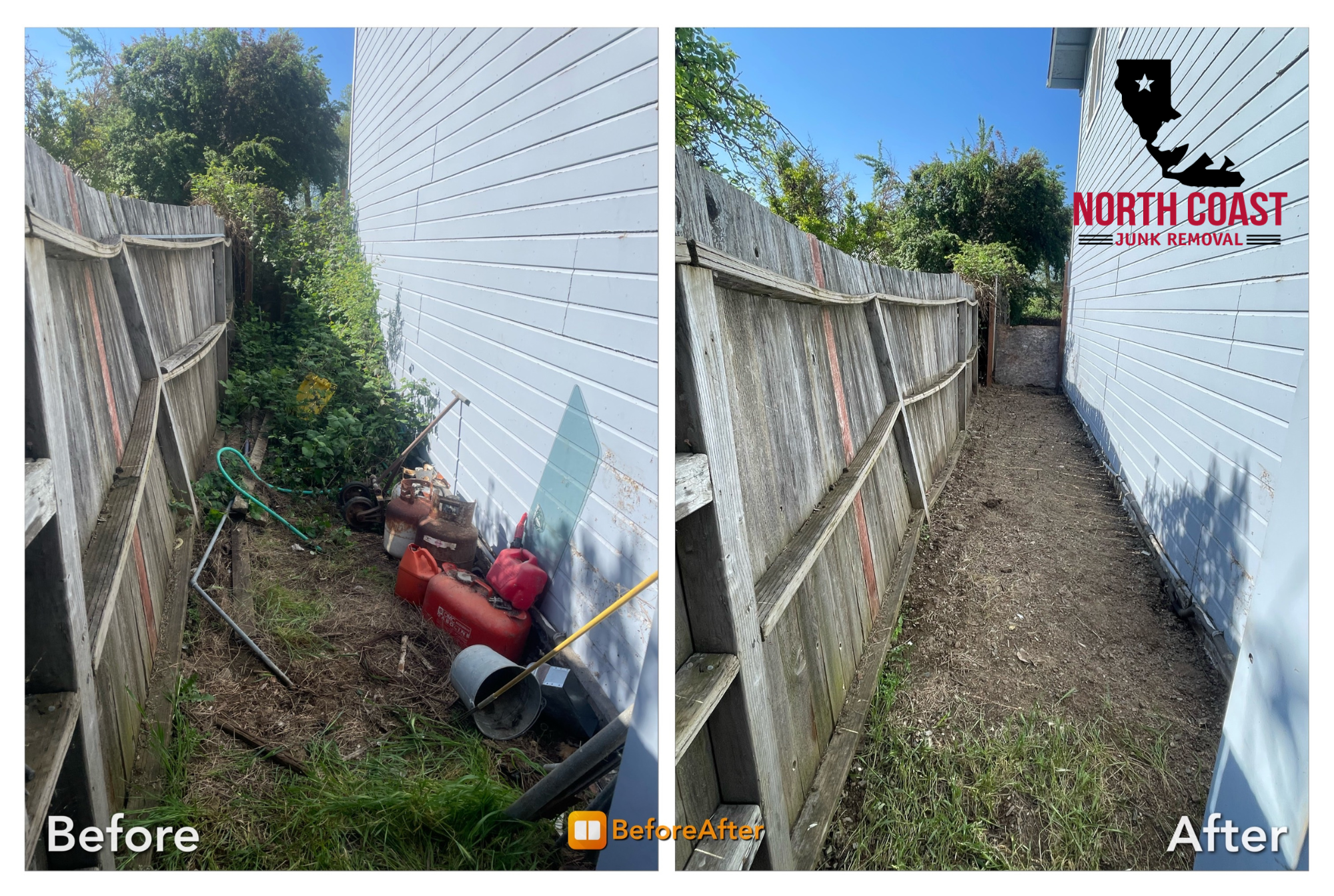 Yard Clean Up Before and After
